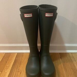 Hunter Dark Green Waterproof Boots